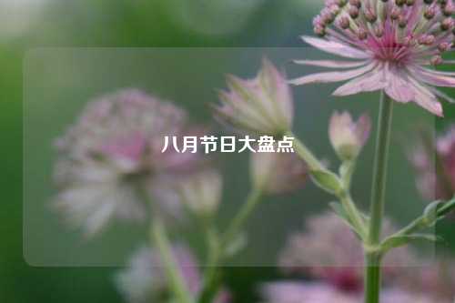 八月节日大盘点