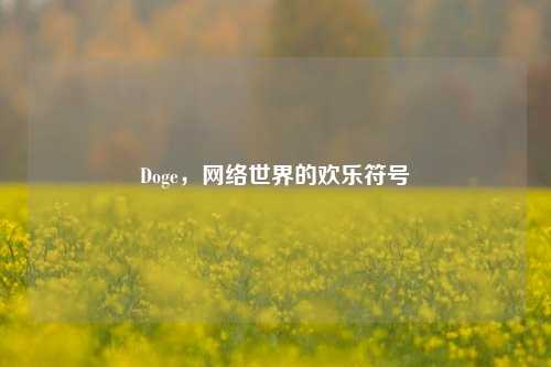 Doge，     世界的欢乐符号