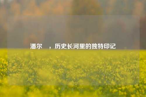 潘尔燊，历史长河里的独特印记