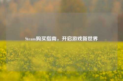 Steam购买指南,开启游戏新世界