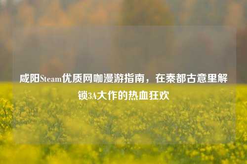 咸阳Steam优质网咖漫游指南，在秦都古意里解锁3A大作的热血狂欢