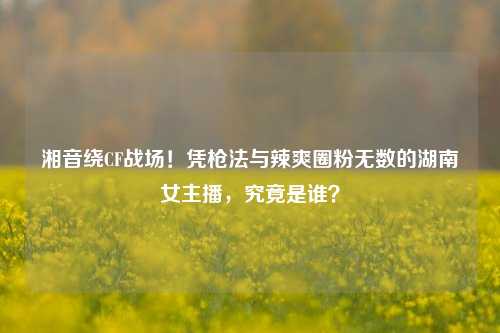 湘音绕CF战场！凭枪法与辣爽圈粉无数的湖南女主播，究竟是谁？