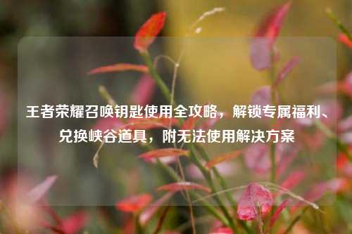 王者荣耀召唤钥匙使用全攻略，解锁专属福利、兑换峡谷道具，附无法使用解决方案