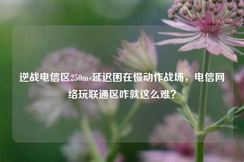 逆战电信区250ms延迟困在慢动作战场，电信     玩联通区咋就这么难？