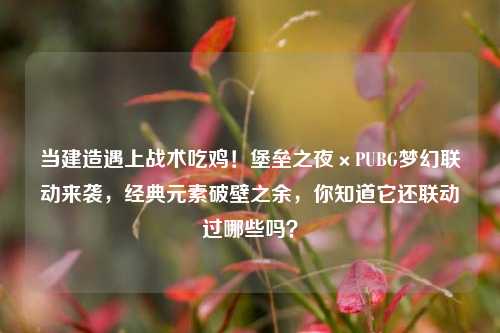 当建造遇上战术吃鸡！堡垒之夜×PUBG梦幻联动来袭，经典元素破壁之余，你知道它还联动过哪些吗？