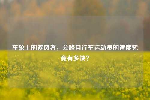 车轮上的逐风者，公路自行车运动员的速度究竟有多快？