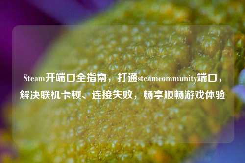 Steam开端口全指南，打通steamcommunity端口，解决联机卡顿、连接失败，畅享顺畅游戏体验