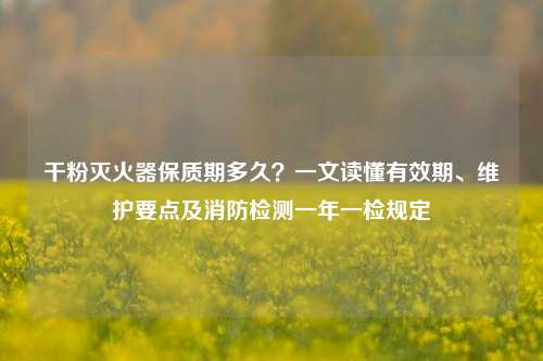 干粉灭火器保质期多久？一文读懂有效期、维护要点及消防检测一年一检规定