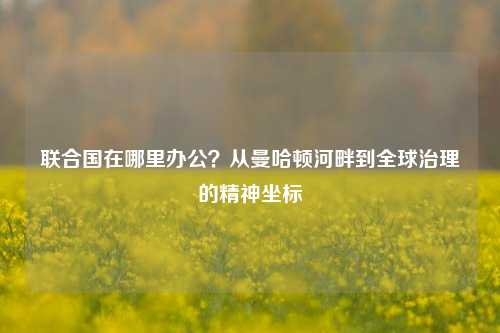 联合国在哪里办公？从曼哈顿河畔到全球治理的精神坐标