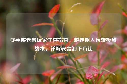 CF手游老鼠玩家生存指南，游走阴人玩转极致战术，详解老鼠卸下     