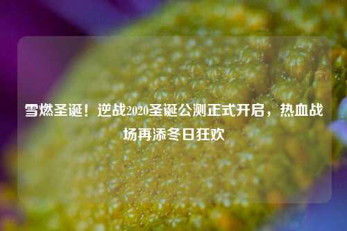 雪燃圣诞！逆战2020圣诞公测正式开启，热血战场再添冬日狂欢