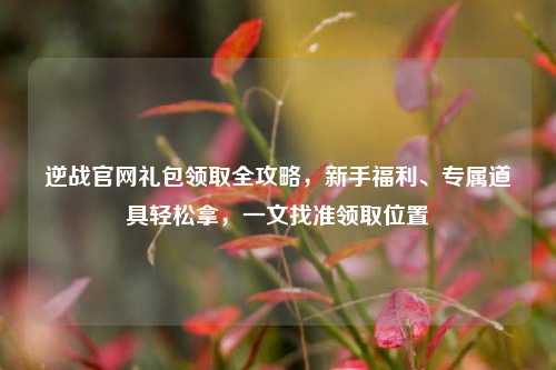 逆战官网礼包领取全攻略，新手福利、专属道具轻松拿，一文找准领取位置