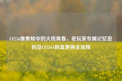 CF256像素帧中的火线青春，老玩家专属记忆密码及CF256A粉盒更换全流程