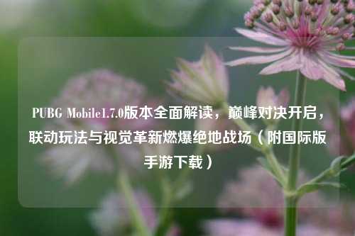 PUBG Mobile1.7.0版本全面解读，巅峰对决开启，联动玩法与视觉革新燃爆绝地战场（附国际版手游下载）