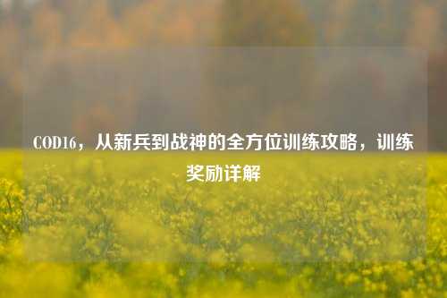 COD16，从新兵到战神的全方位训练攻略，训练奖励详解