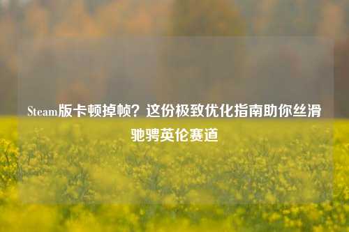 Steam版卡顿掉帧？这份极致优化指南助你丝滑驰骋英伦赛道