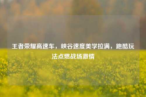 王者荣耀高速车，峡谷速度美学拉满，跑酷玩法点燃战场     