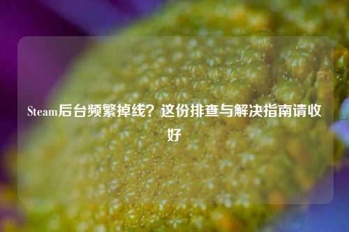 Steam后台频繁掉线？这份排查与解决指南请收好
