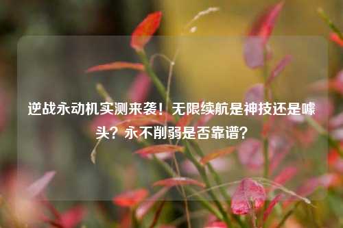 逆战永动机实测来袭!无限续航是神技还是噱头?永不削弱是否靠谱?