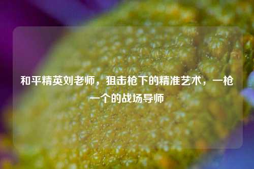 和平精英刘老师，狙击枪下的精准艺术，一枪一个的战场导师