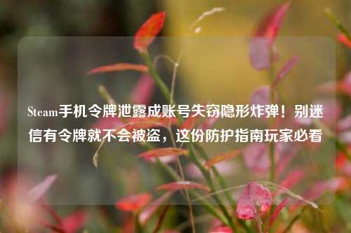 Steam手机令牌泄露成账号失窃隐形炸弹！别迷信有令牌就不会被盗，这份防护指南玩家必看