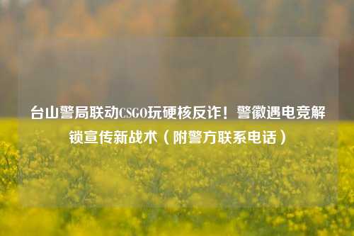 台山警局联动CSGO玩硬核反诈！警徽遇电竞解锁宣传新战术（附警方联系电话）