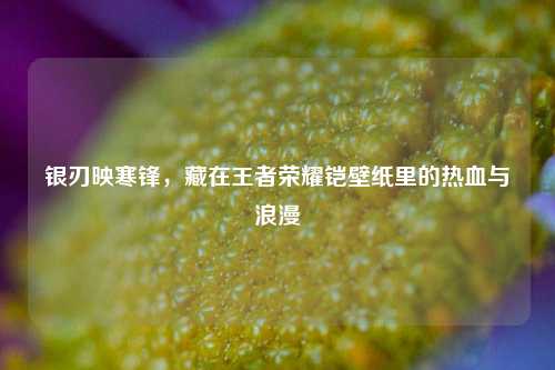 银刃映寒锋，藏在王者荣耀铠壁纸里的热血与浪漫
