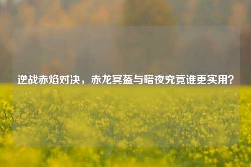 逆战赤焰对决，赤龙冥盔与暗夜究竟谁更实用？