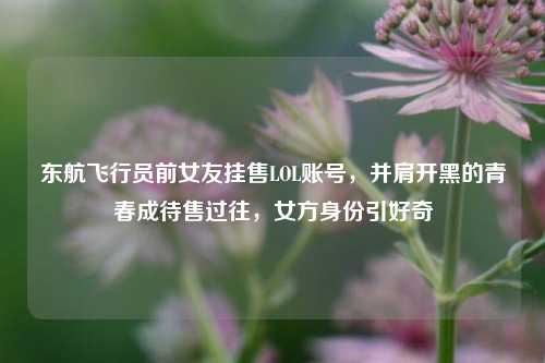 东航飞行员前女友挂售LOL账号，并肩开黑的青春成待售过往，女方身份引好奇