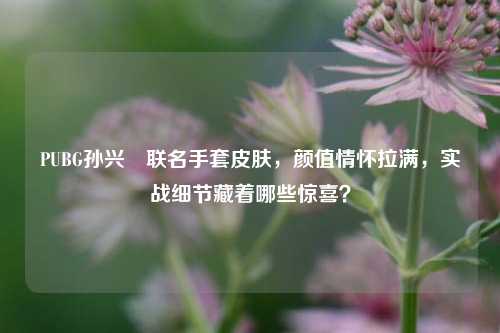 PUBG孙兴慜联名手套皮肤，颜值情怀拉满，实战细节藏着哪些惊喜？