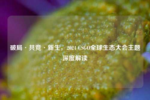 破局·共竞·新生，2024 CSGO全球生态大会主题深度解读