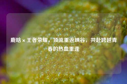 鹿晗×王者荣耀，顶流重返峡谷，共赴跨越青春的热血重逢