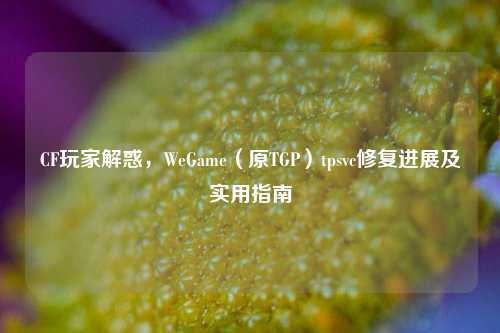 CF玩家解惑，WeGame（原TGP）tpsvc修复进展及实用指南