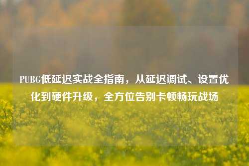 PUBG低延迟实战全指南，从延迟调试、设置优化到硬件升级，全方位告别卡顿畅玩战场