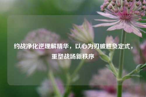 约战净化逆理解精华，以心为刃破胜负定式，重塑战场新秩序