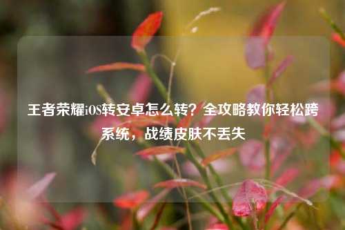王者荣耀iOS转安卓怎么转？全攻略教你轻松跨系统，战绩皮肤不丢失
