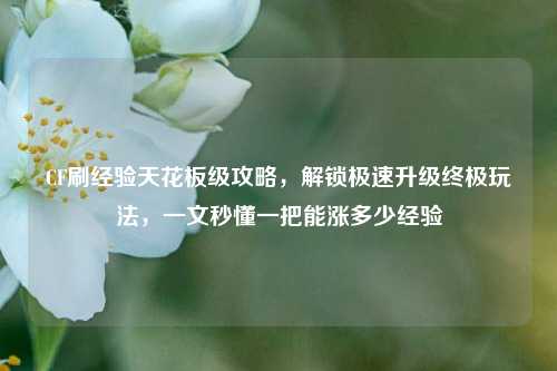 CF刷经验天花板级攻略，解锁极速升级终极玩法，一文秒懂一把能涨多少经验